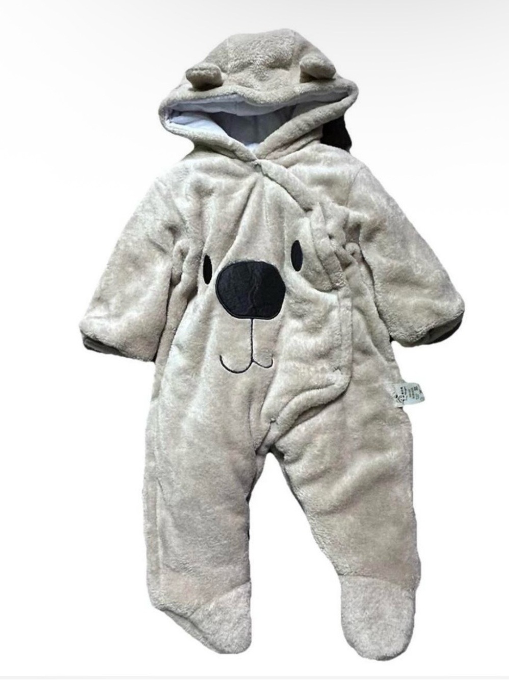 Baby Teddy Bear Hooded Bunting Suit Size 0-6 Months